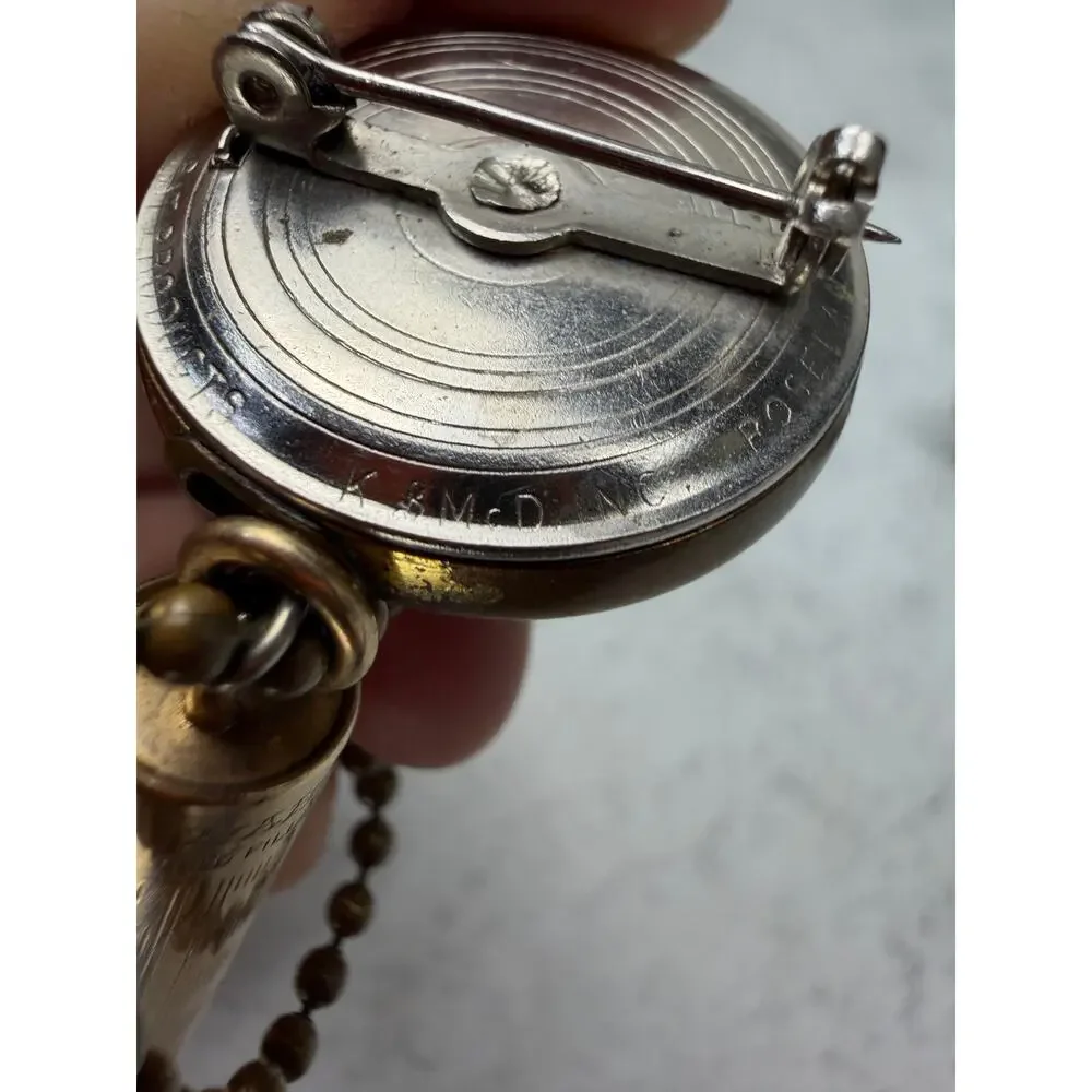 Antique Wahl 14kt Gold Filled Eversharp Pendant Fountain Pen retractable pin